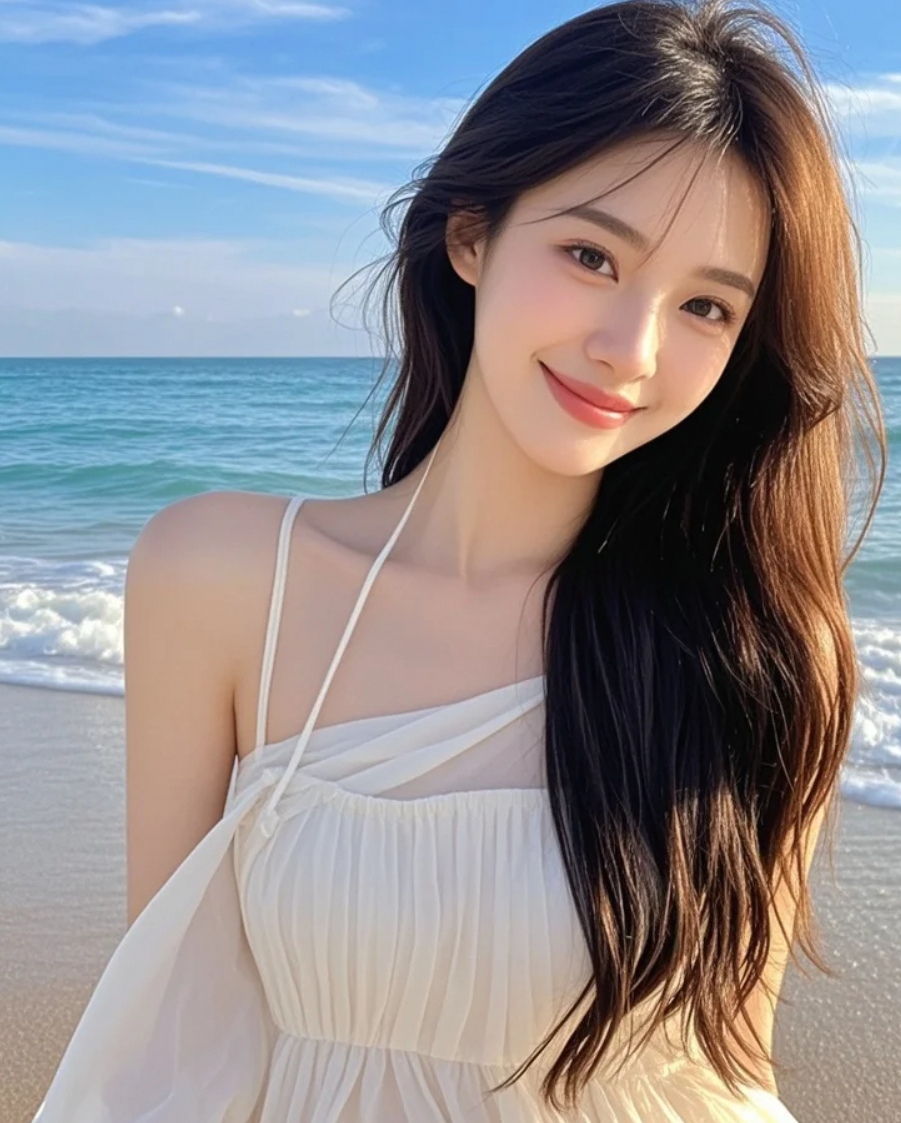 站在海边，像一场温柔的梦，不愿醒来