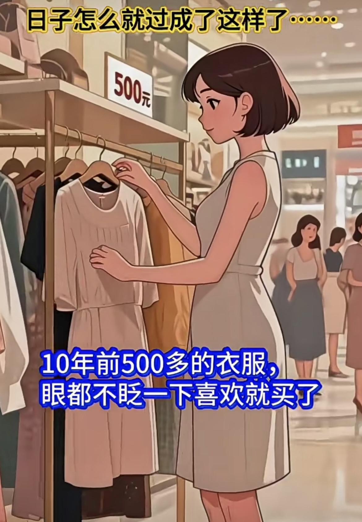 “日子怎么过成这样了，连100的衣服不敢买了，你们过的怎么样”[汗][