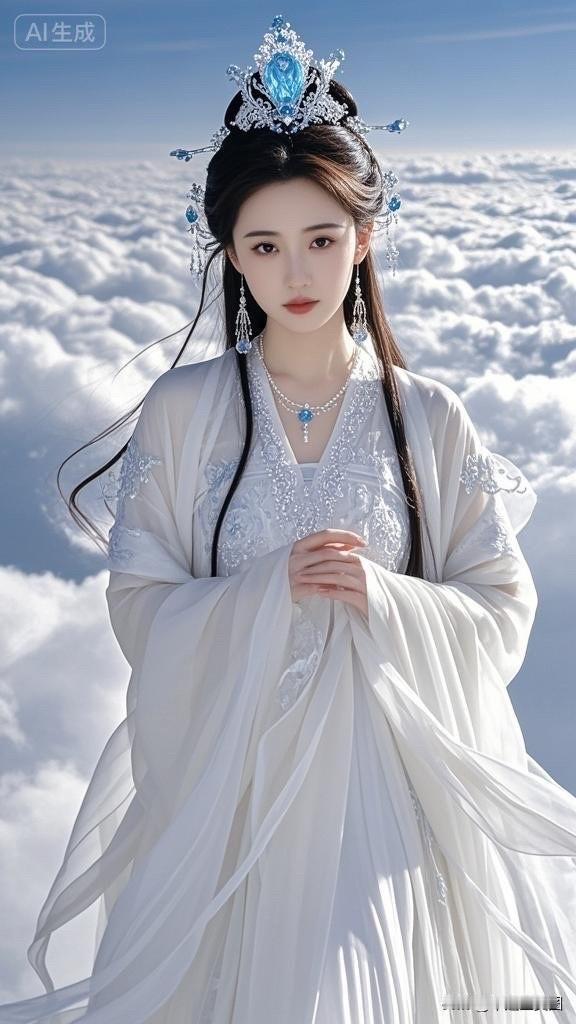 仙气飘飘的蓝宝石公主，云海之上的梦幻仙境