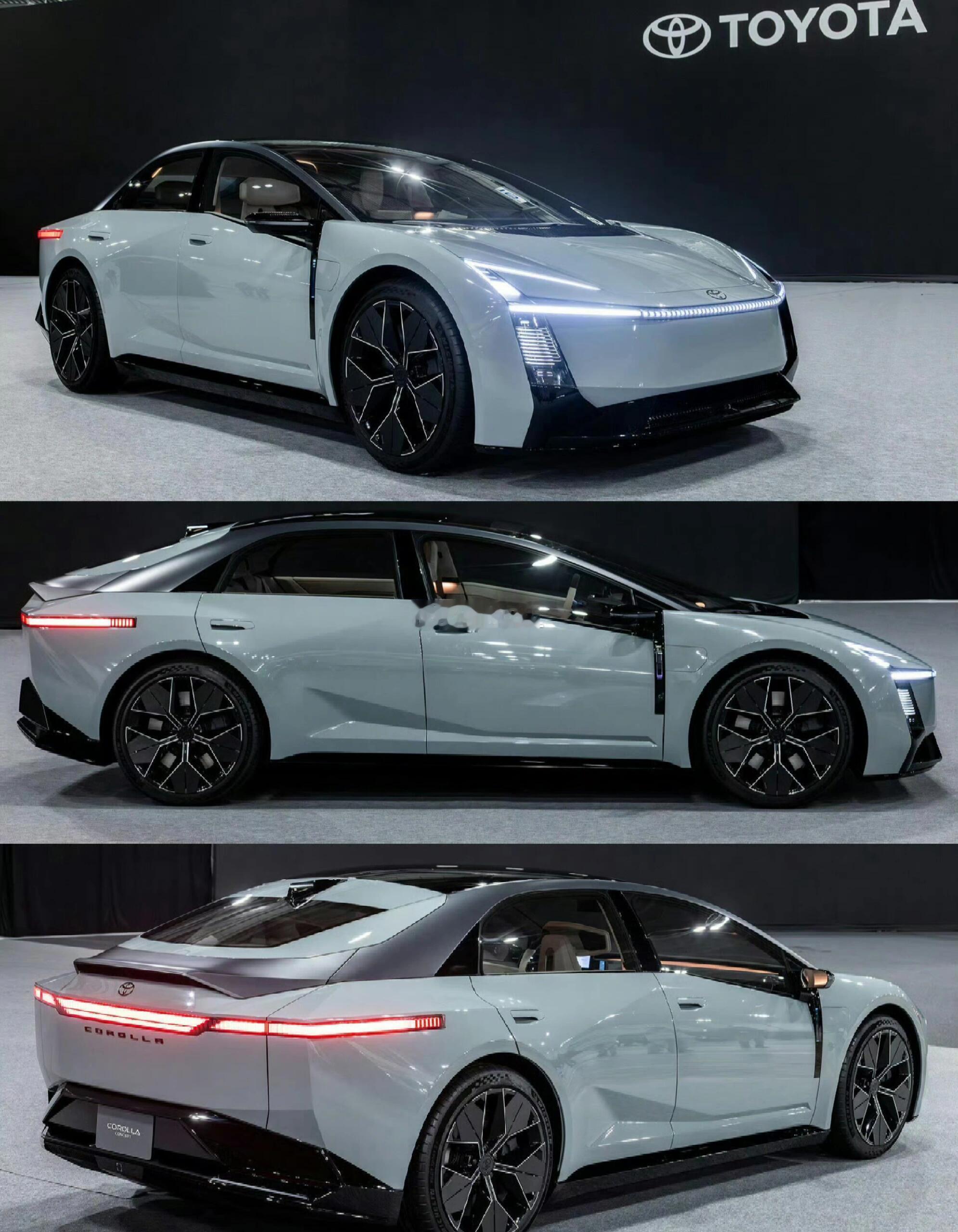 丰田卡罗拉重生之「我竟帅成了高合」？！卡罗拉概念车真的太帅了，满屏的高合赛博风卡