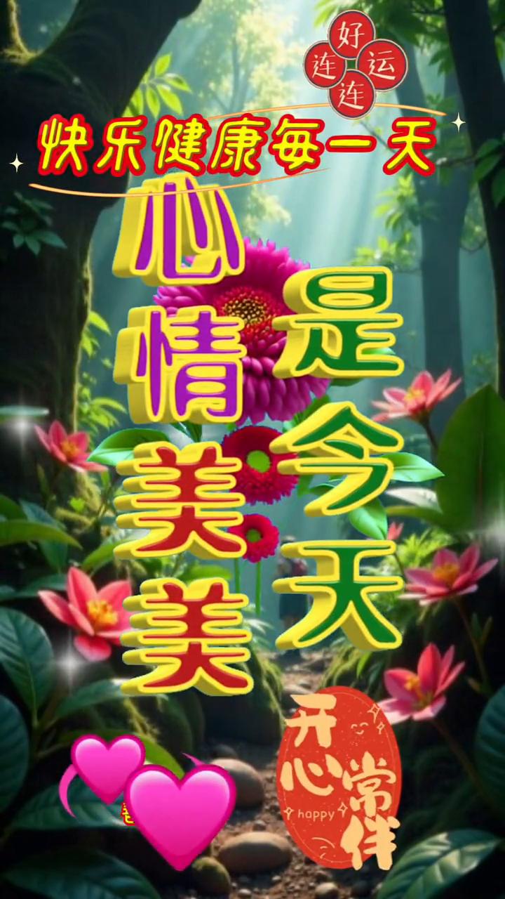 过一天笑一天，顺心顺意每一天。一笑而过是昨天，心情美美是今天。锦上添花在明天，快