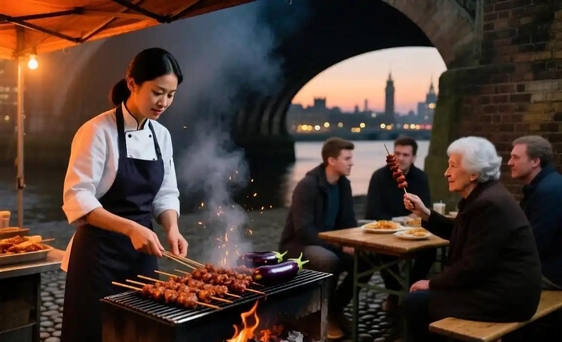 英国曼彻斯特桥洞下惊现中国烧烤摊：折射中国小吃跨国传播的独特魅力近日，英国曼