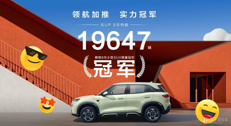 比亚迪元UP这是要把小型SUV市场卷翻啊！🚀8月狂甩19,647辆，环比暴涨