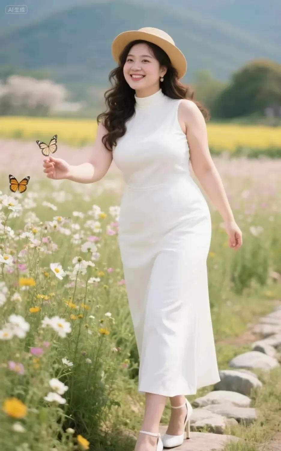 悠闲雅韵漫花丛，蝴蝶相牵爱意浓。嫦娥飞舞云曼妙，……请老师添香【翩若惊鸿