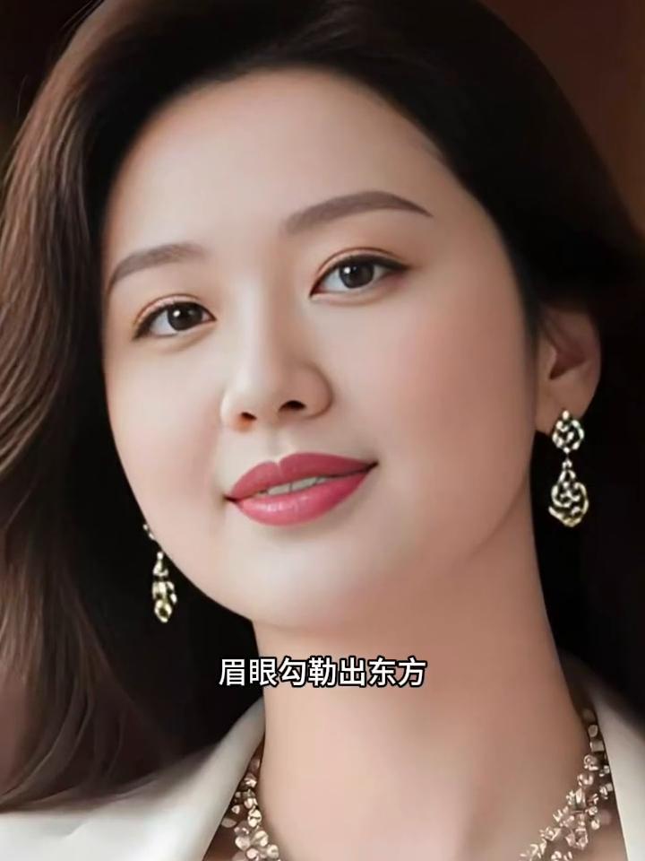 眉眼勾勒出东方绝色轮廓，一颦一笑皆是唯美诗篇。双目透亮似澄潭，缀满浩瀚星辰。回身