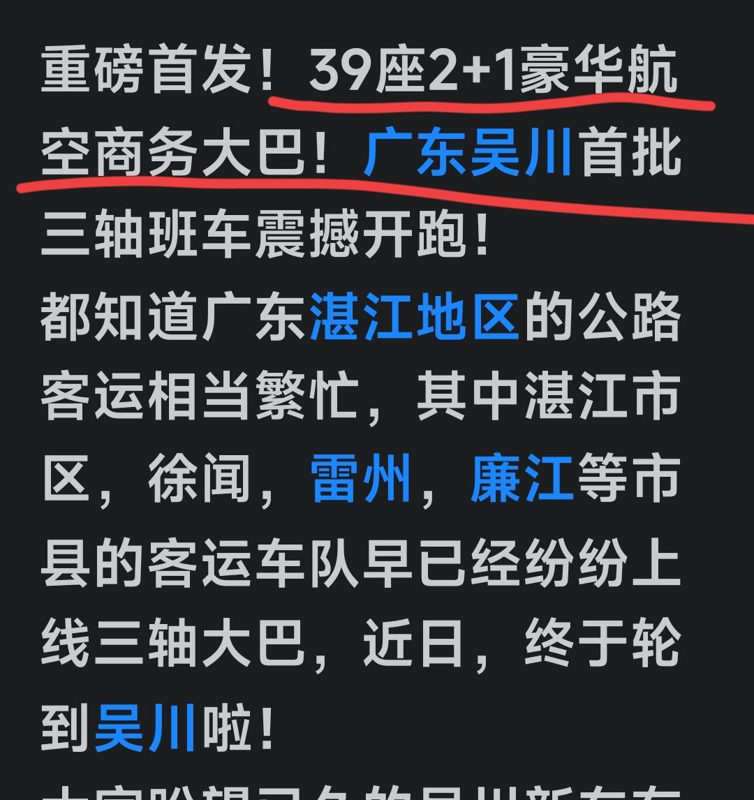 看了人家吴川的，这才叫真正的豪华航空商务大巴。从座位数量就能看出来，一共有39