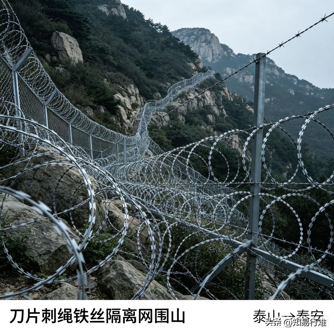 泰山景区用刀片隔离网围山的行为是非常愚蠢、糊涂、短视的，给全国人民造成非常差的印