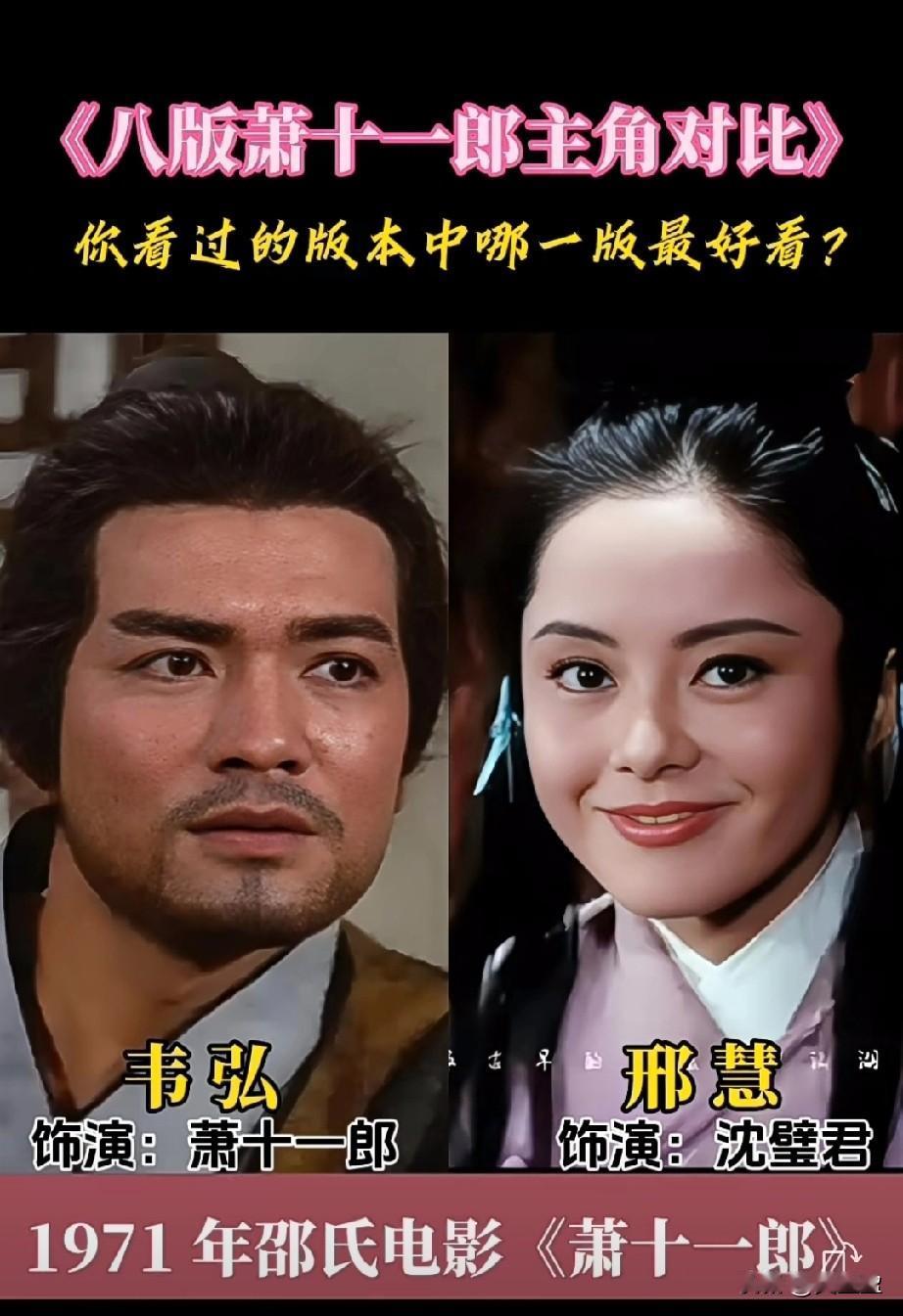 8版萧十一郎主角对比图同是萧十一郎,画风大不同！有的桀有的深情，有的自带江湖