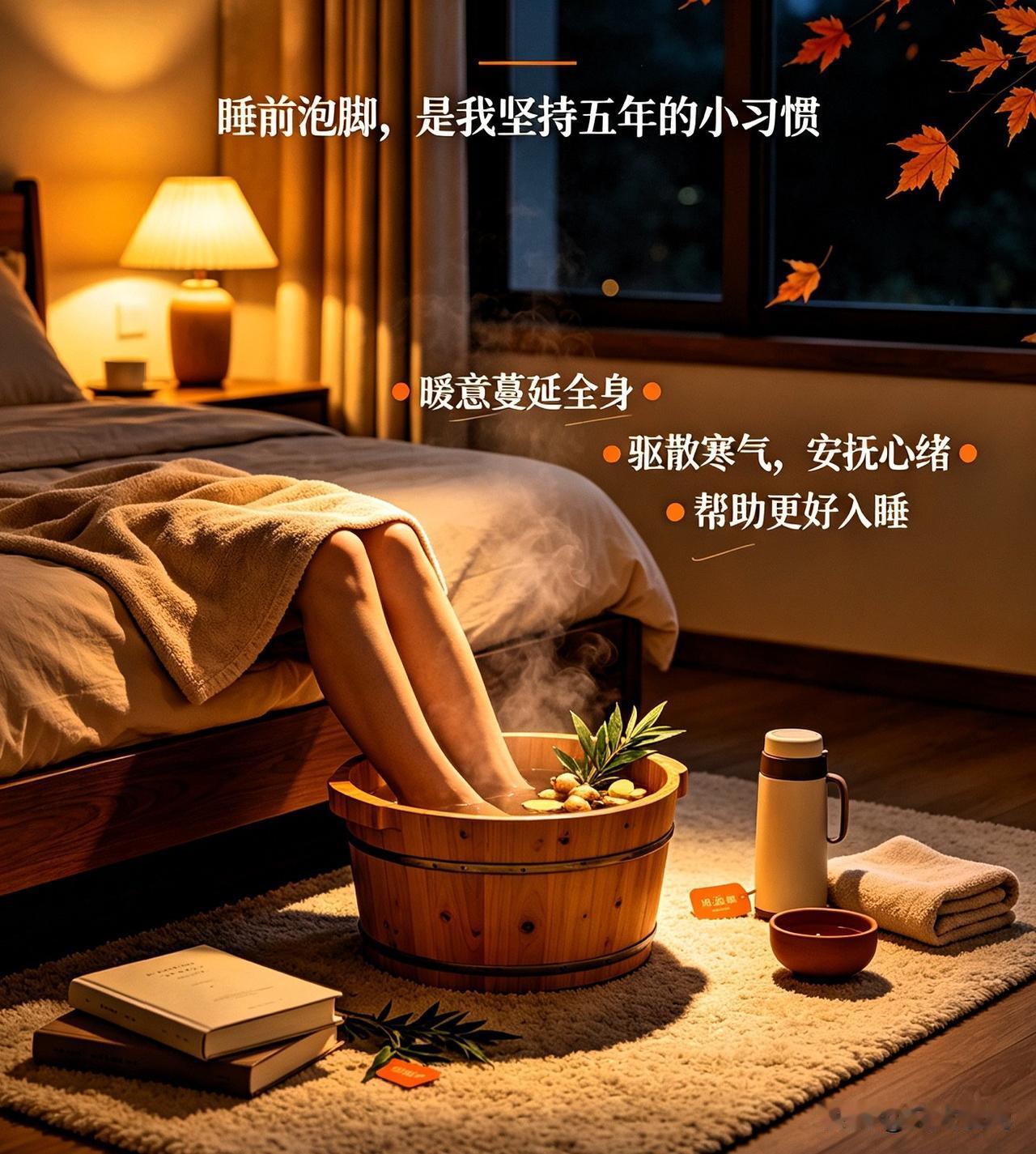 一个养生小习惯，我已经坚持整整五年，那就是睡前泡脚。入秋之后天气转凉，手脚容易发