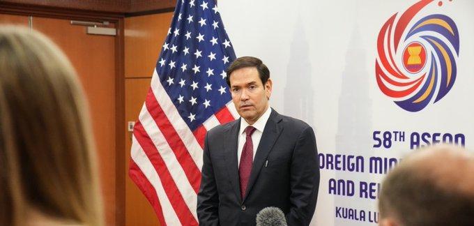 美国务卿借南中国海仲裁案强行发声美国务卿卢比奥在南海仲裁案裁决九周年之际发表声