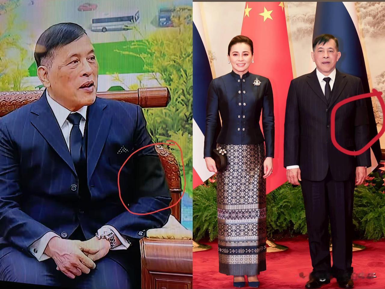 你注意到没，新闻联播里藏着一个细节，泰国王访华左臂戴着黑袖章。这是中泰建