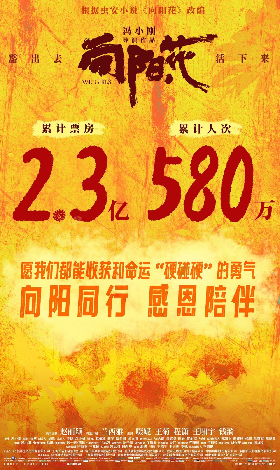 《向阳花》票房突破2.3亿了，清明档票房冠军​​​
