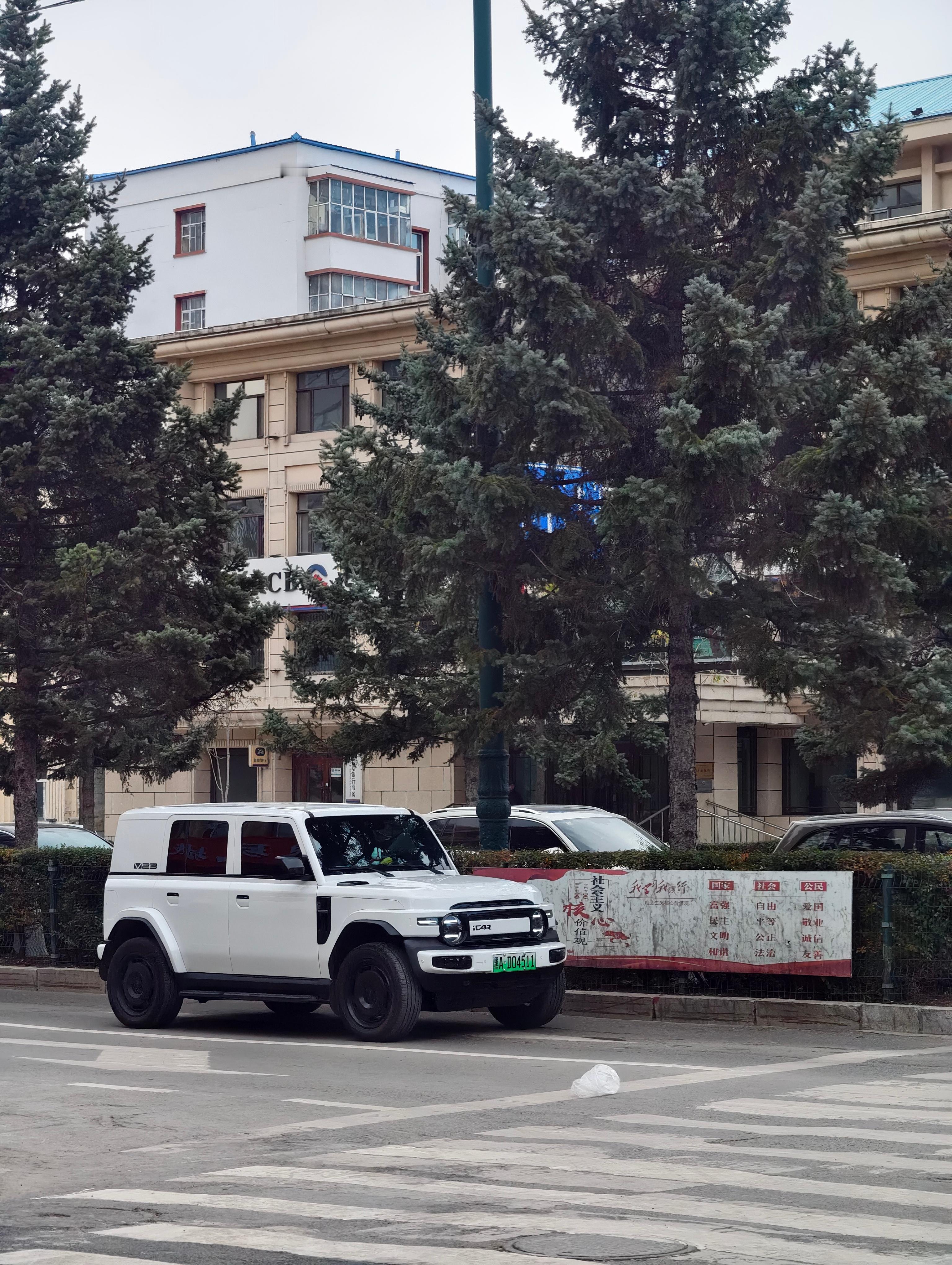放假在家里黑河地区碰见了好几台V23我发现从南往北尤其是走出过东北的人都明白电车