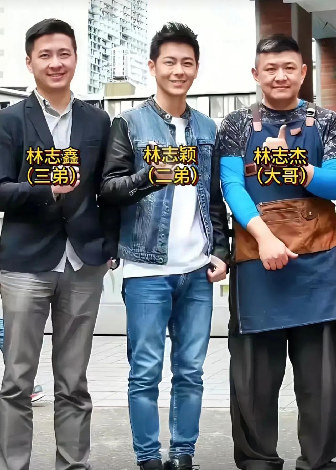 没想到林志颖兄弟三个，哥哥学历高，弟弟长得帅，兄弟三人都很上进，相互帮助，关系都
