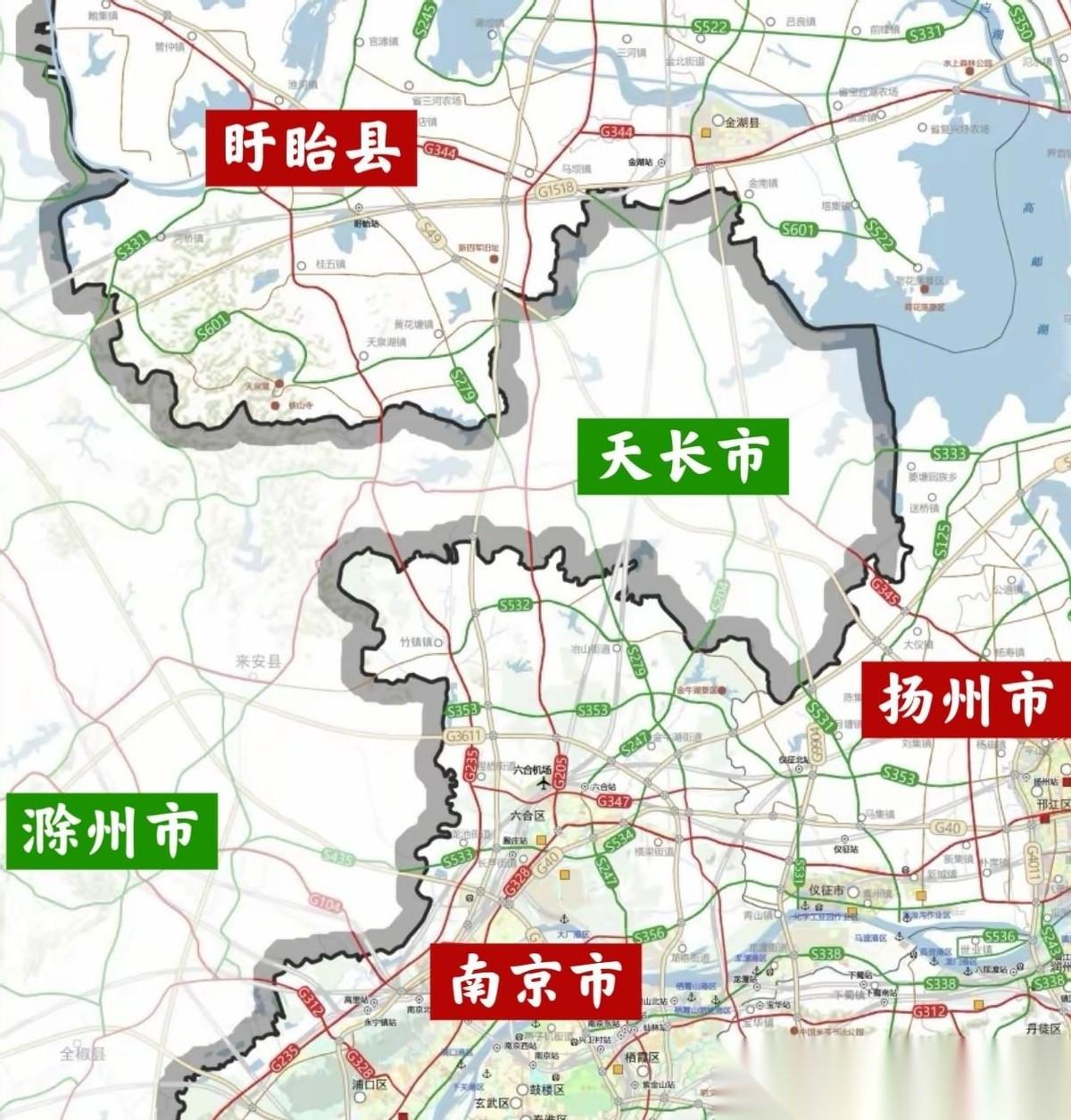 江苏当年最大的败笔是把泗洪和盱眙划给江苏时，没有把天长一起划过来，导致现在泗洪和