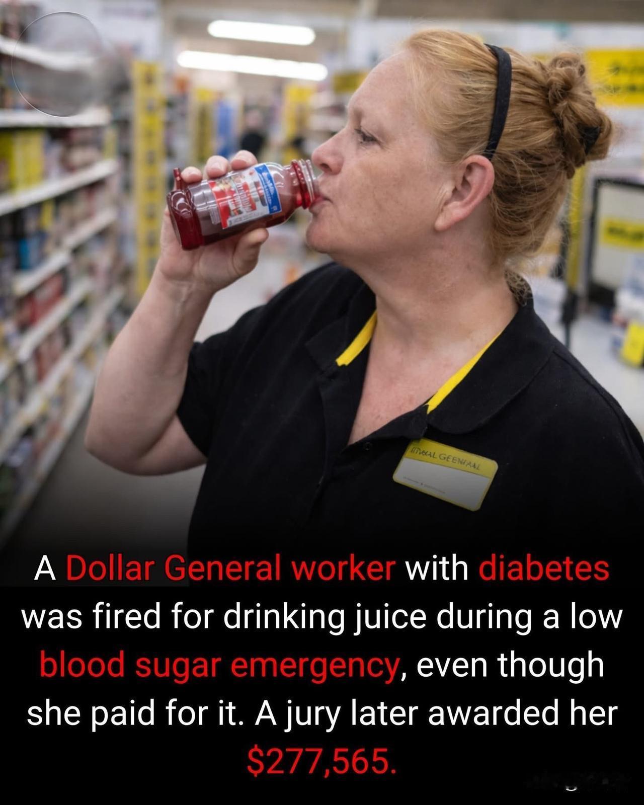 美国田纳西州一家DollarGeneral商店的收银员琳达·阿特金斯患有糖