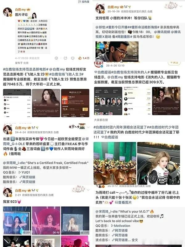 艺人的言论就是会被无限放大，多了解一下可能大家就不会对白鹿有这么多误解了吧