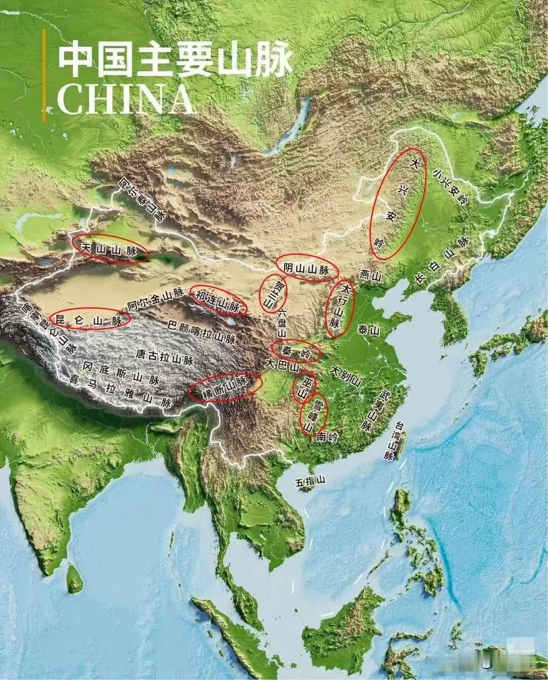 我国主要山脉