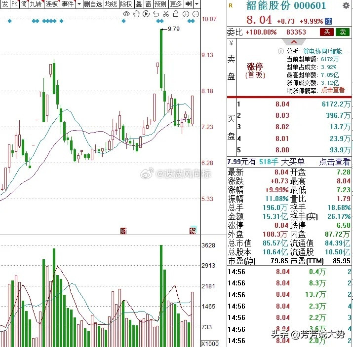 深度复盘：3个低价电力股，值得关注 1.韶能股份　　8.04元水电+算电协同