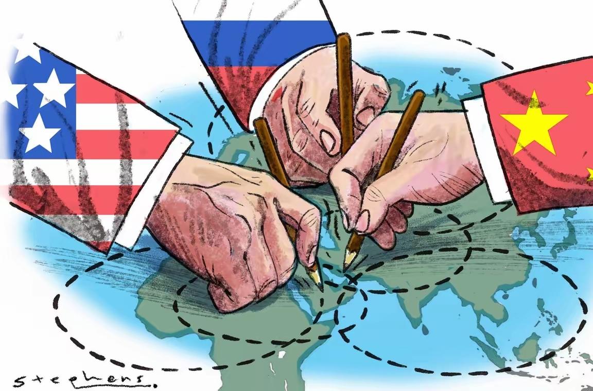 当前的局势看起来乱，但是有一个共通点：中美俄这三个点，都在整合周围的小国。尽管