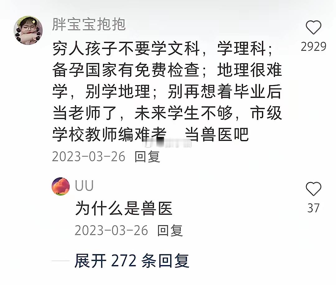 穷孩别学文科，兽医成新出路？​​​