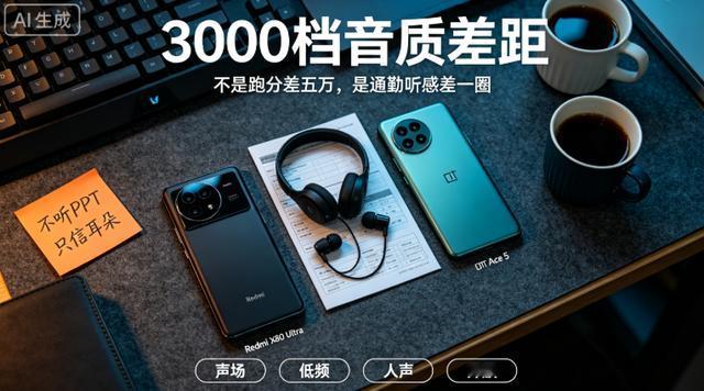 3000元档选机别被跑分带偏！实测RedmiK80至尊版和一加Ace5，耳朵