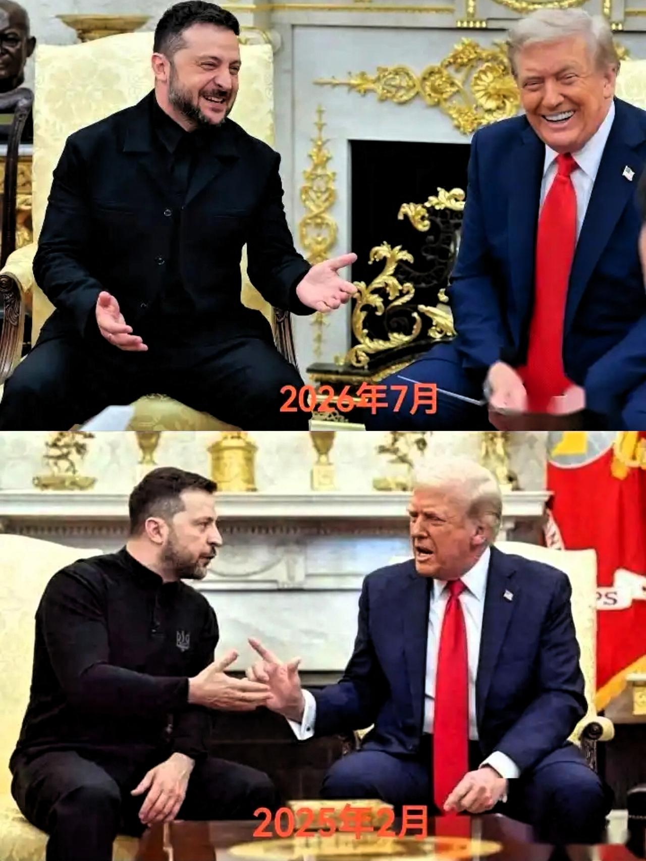 看到泽连斯基重返白宫那张照片，心里真是五味杂陈。想当初，那场面冷得能掉冰渣子