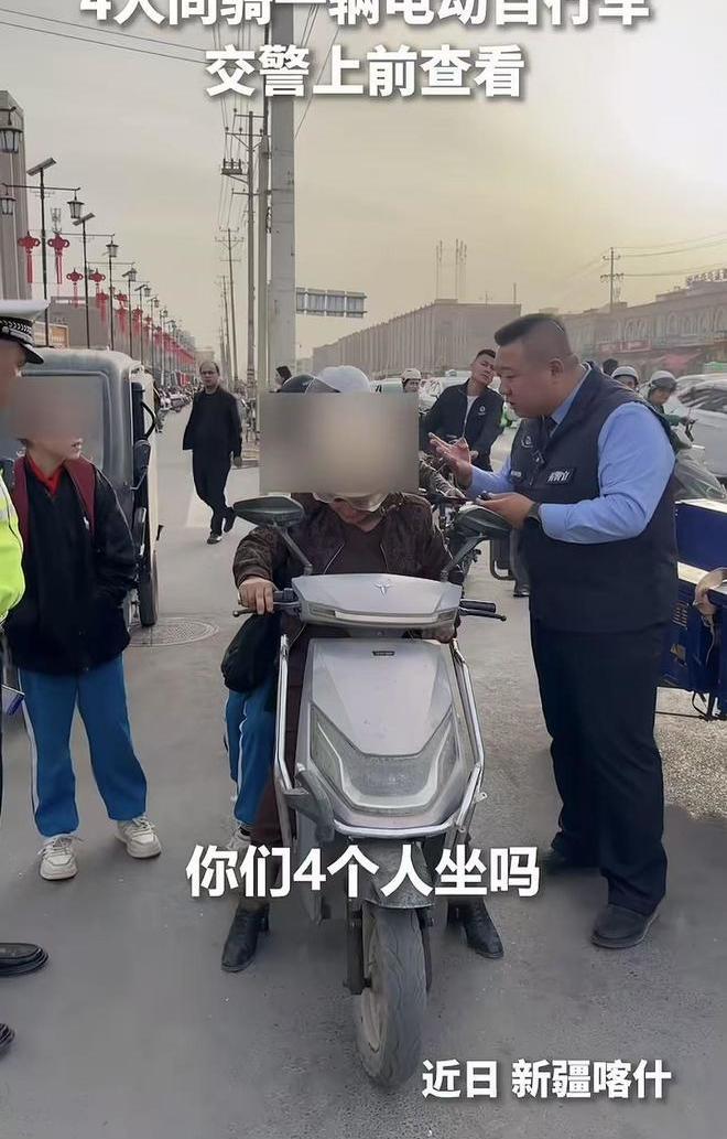 三孩妈妈骑电动车送娃被查，突然弃车逃跑，交警与孩子现场应对曝光清晨的街头，送