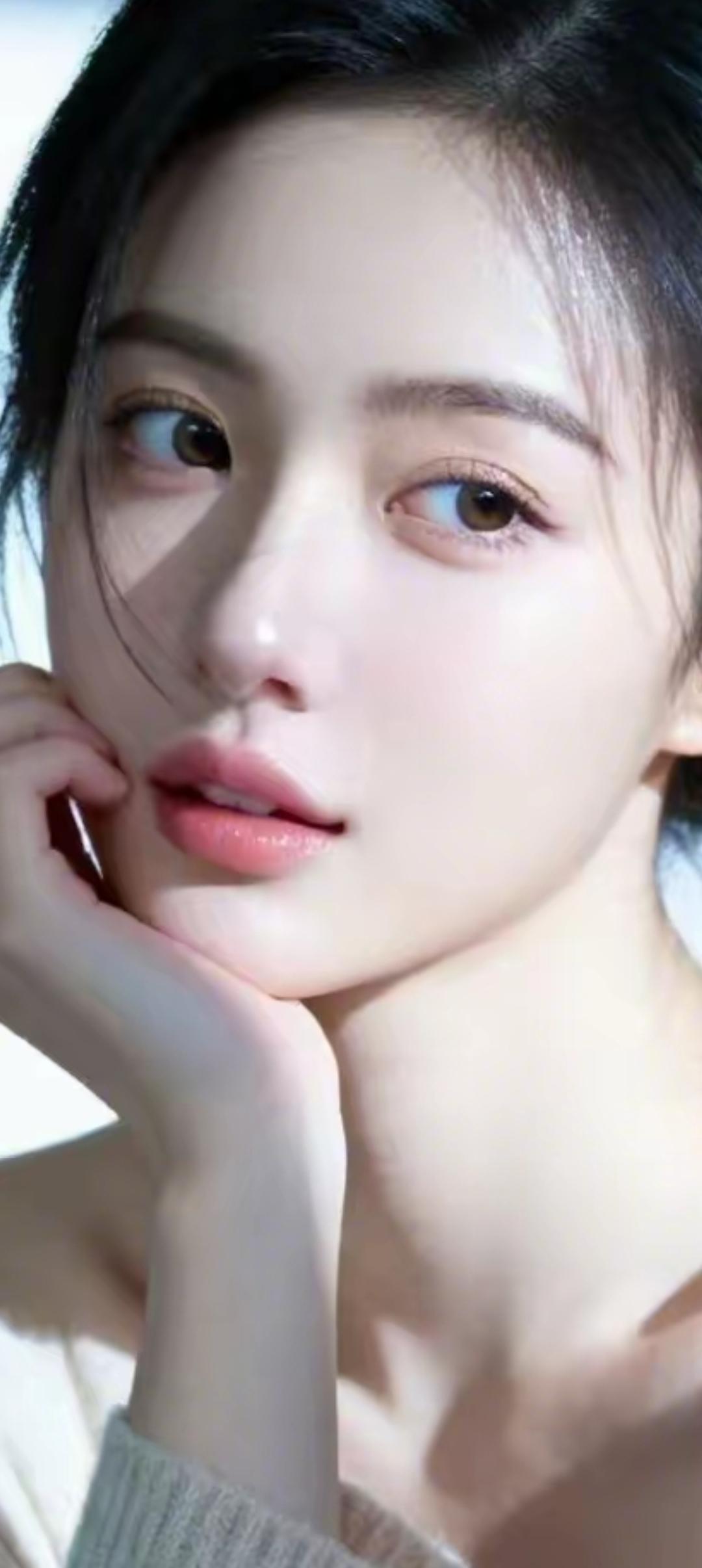 温柔甜美的少女，阳光下的动人瞬间