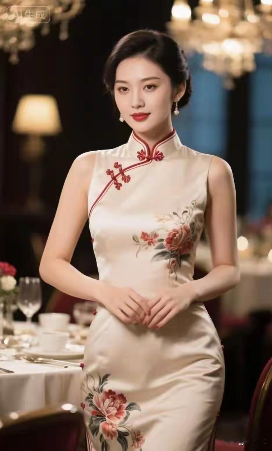 传统旗袍，各式各样五颜六色，精彩缤纷东方美女，花容月貌国色天香，倾国