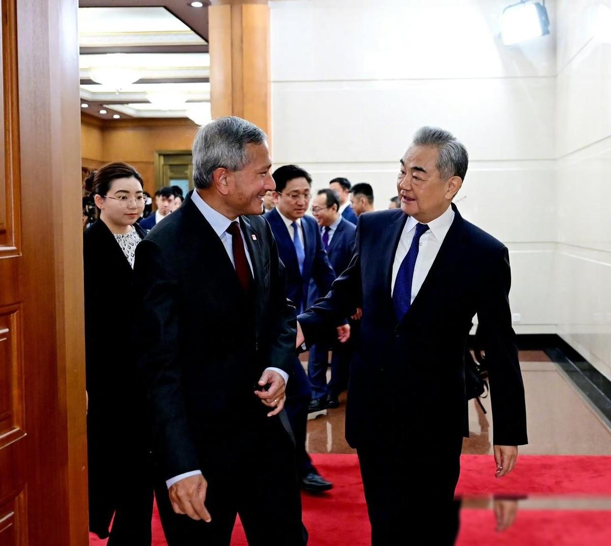 新加坡答应中国了5月25日，新加坡外长维文终于见到了中国外交部长王毅，这番会面
