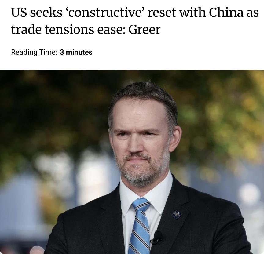 外媒：美国贸易代表贾米森·格里指出，尽管对中国在关键矿产控制及白宫批准H200