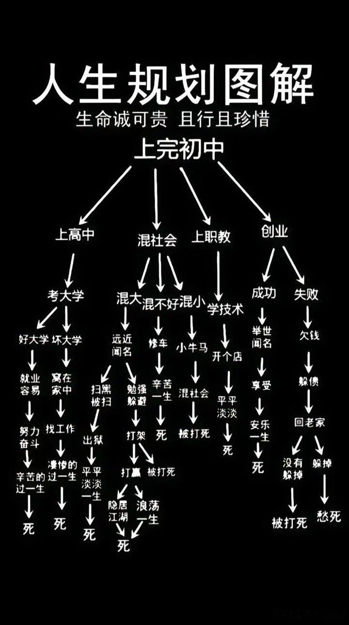 人生规划图解，嗯，这是底层的图谱，算是面面俱到了吧[汗]​​​