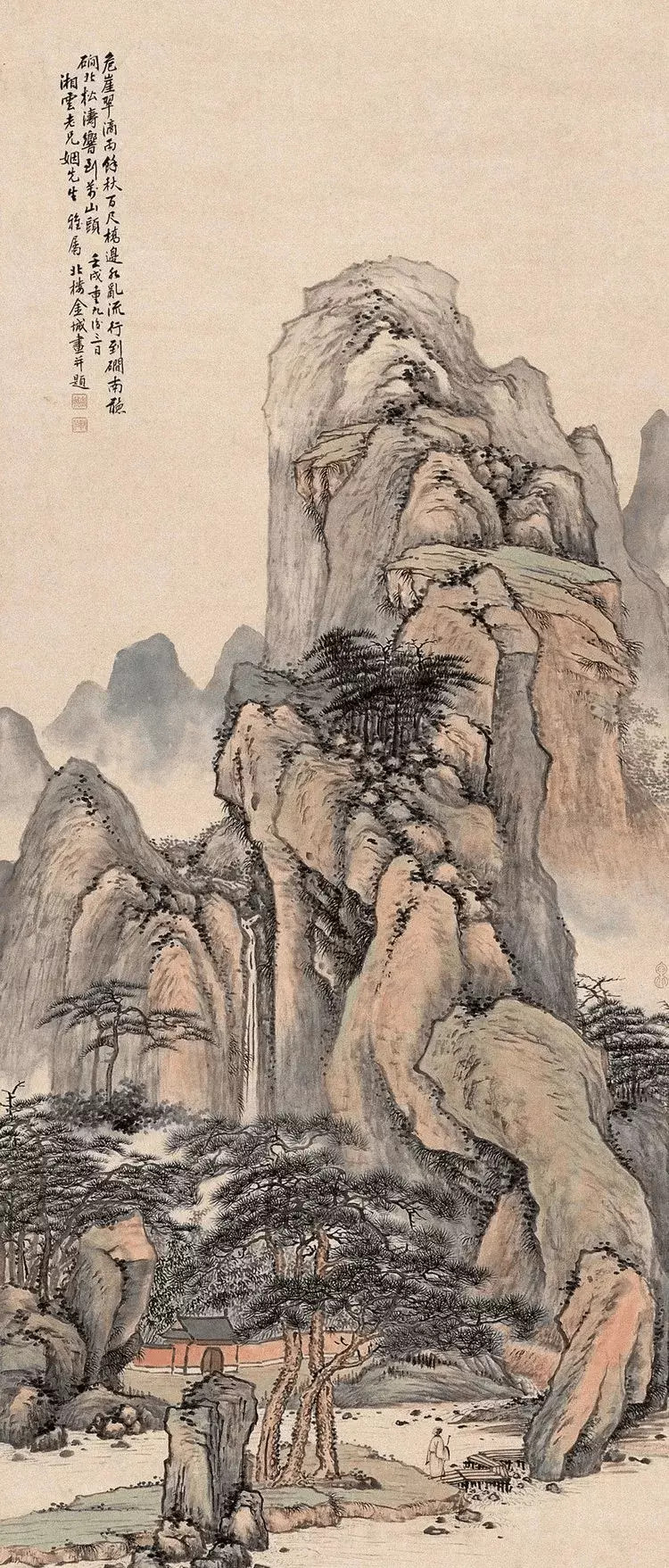 金城(1878～1926)中国近现代画家。字拱北，一字巩伯，又名绍城，号北楼、又