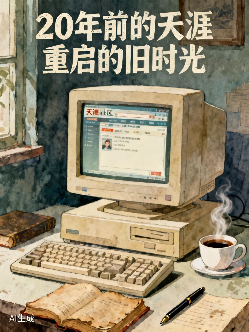 昨晚，我在重启的天涯社区，翻到了自己20年前发的帖子。凌晨一点，听说天涯换了新
