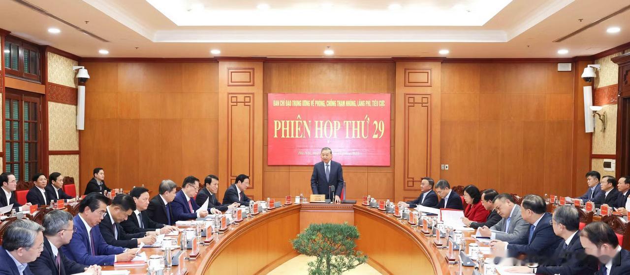 越南深入开展“三反”运动。苏林出席“反腐败、反浪费、反消极工作”指导委员会常务会