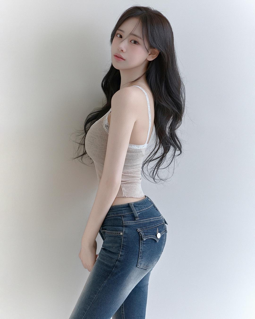 韩国网红画报，这皮肤真是吹弹可破的美！