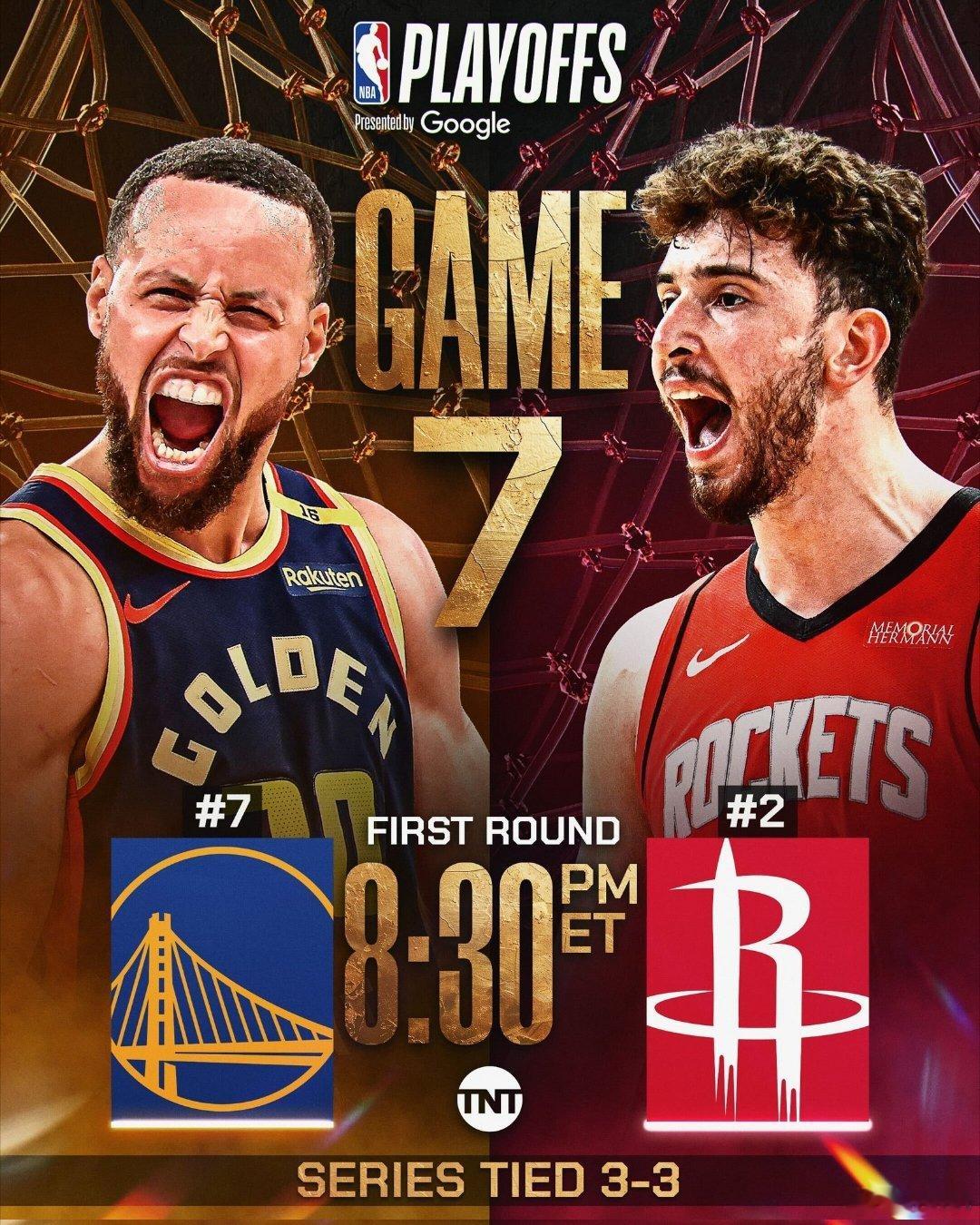勇士vs火箭抢七大战速览北京时间上午8:301.本场将是NBA历史第153场抢