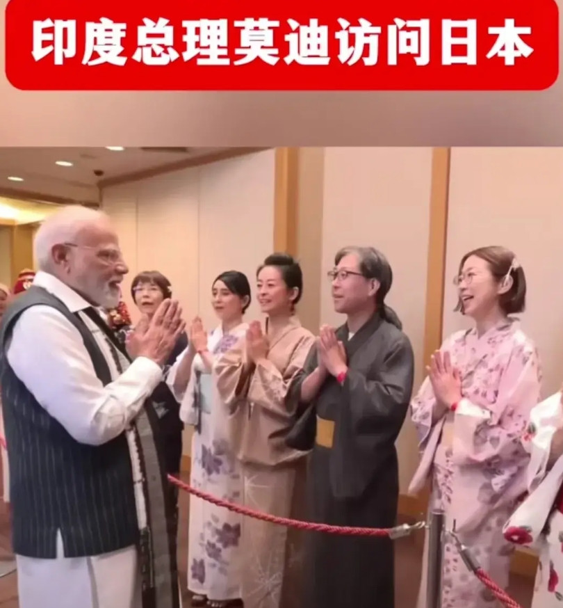 莫迪还在玩平衡，来中国之前，专门去了一趟日本，然后直接从日本飞到北京，再加上故意