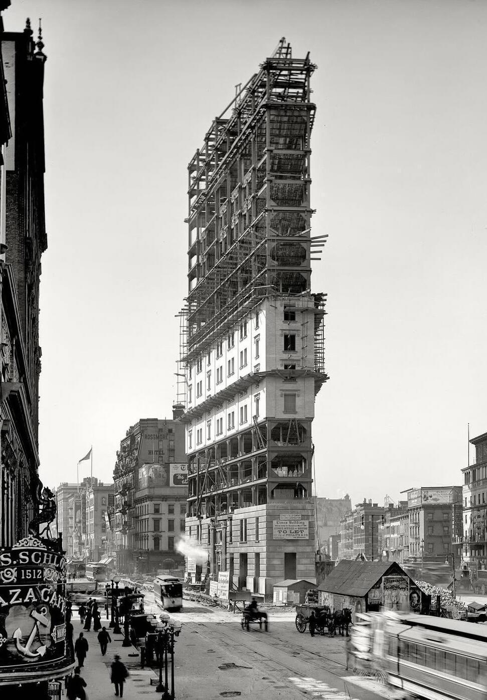 1903年正在建造的纽约时代广场​​​