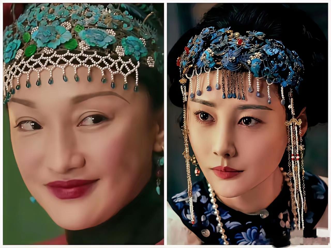 终于搞明白了，李纯和周迅带同款额饰，为啥李纯看起来更好看？原因很简单，因为，李纯