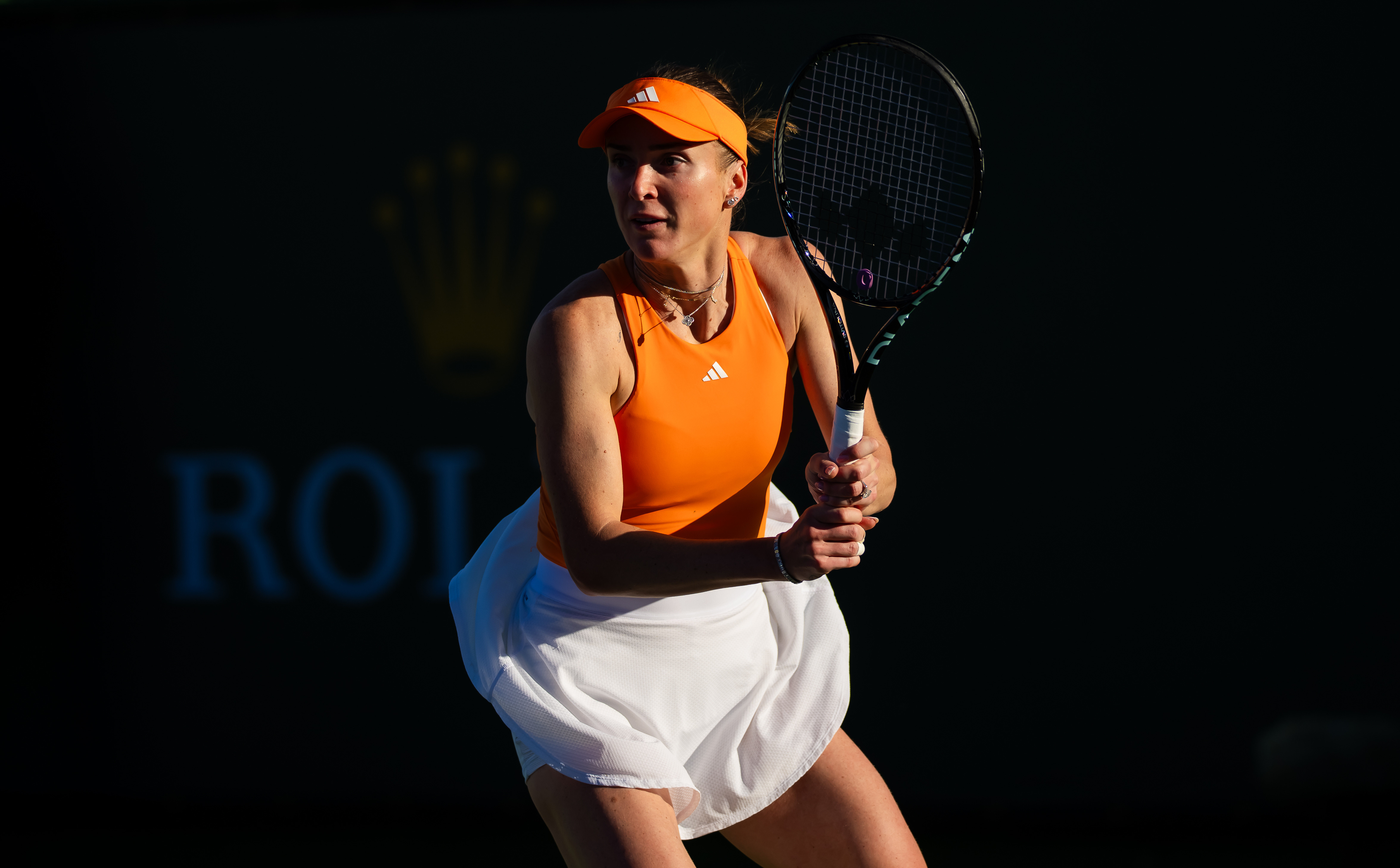 WTA1000印第安维尔斯站第四轮，9号种子斯维托丽娜在战至6-11-1时，她