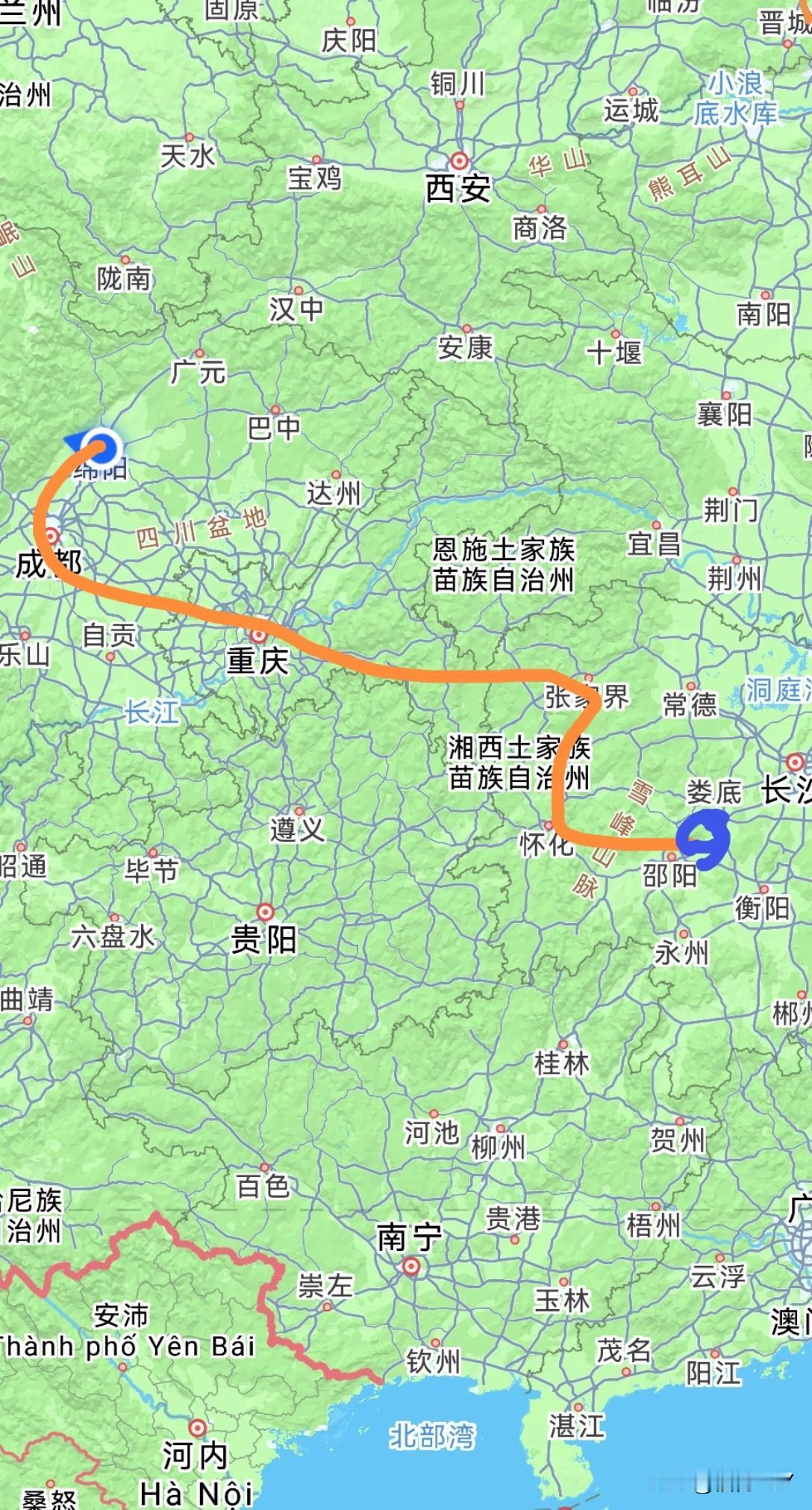 广铁集团开行的邵阳至重庆东G2417/G2418次要延长至成都东站啦！这真是天大