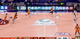 上海久事球星张镇麟实在是太残暴无情了！在今天进行的上海久事和浙江浙商证券的总决赛