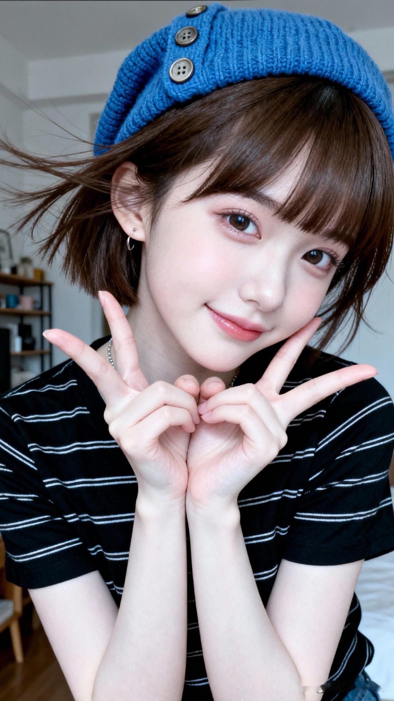 笑语盈盈暗香来，似曾相识燕归来。女人喜欢一个人，会有什么表现元气少女，比心微笑