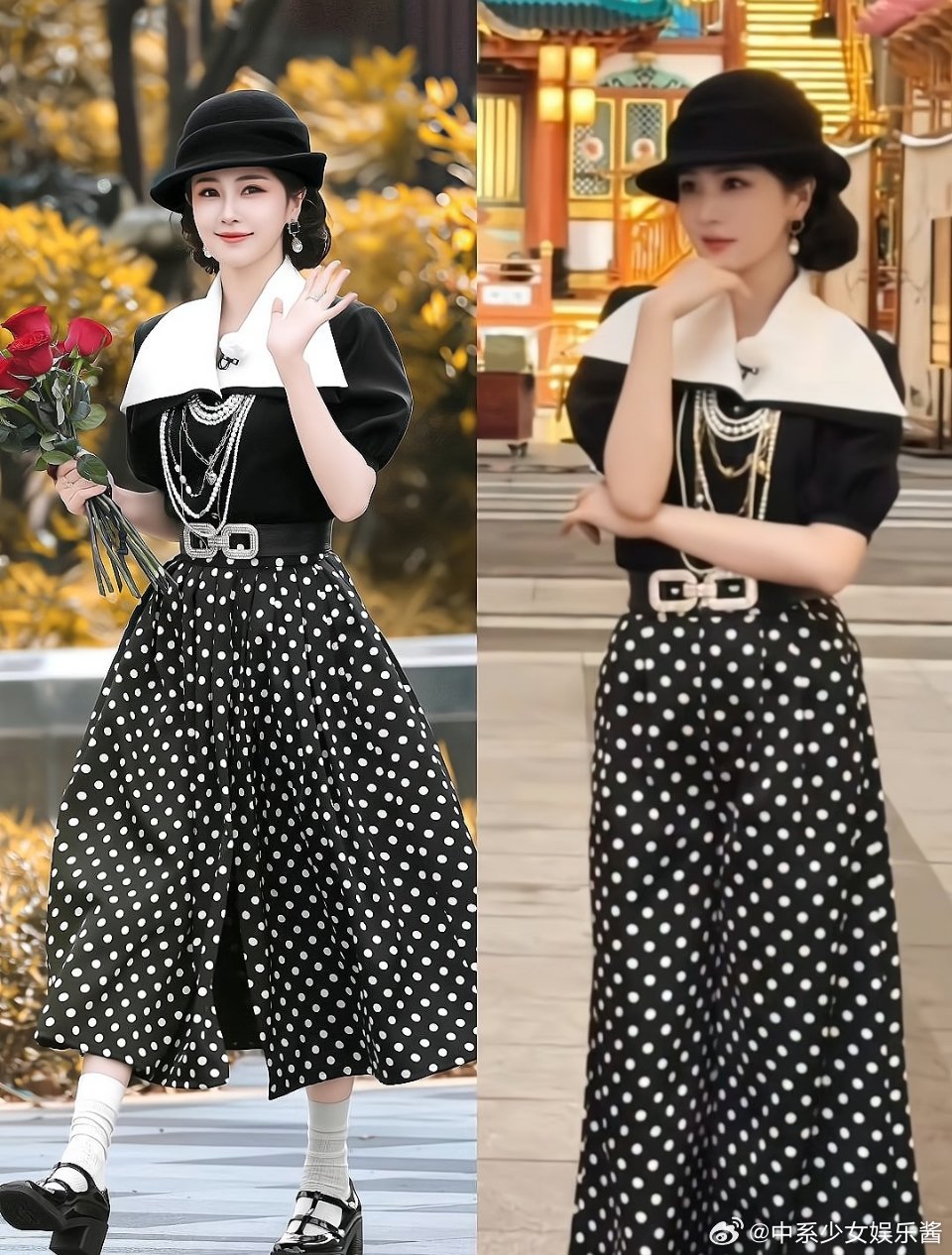 白鹿裤装VS裙装，哪套更惊艳?