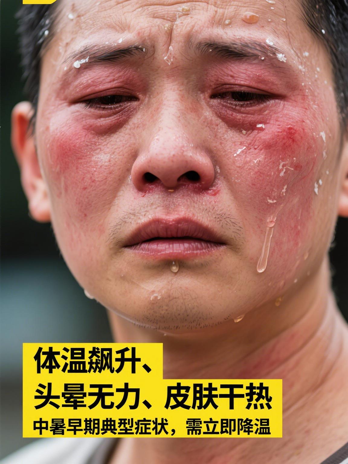 热射病有三种典型症状第一种是劳力性热射病，健康年轻人在高温下高强