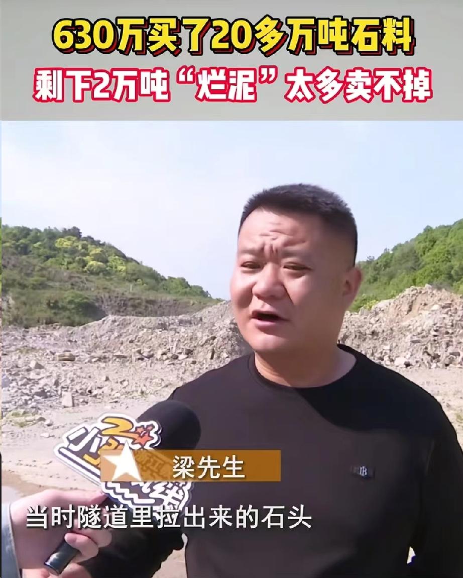 宁波男子哭了！630万拍下镇政府20多万吨洞渣，到手全是废泥，差点倾家荡产。 