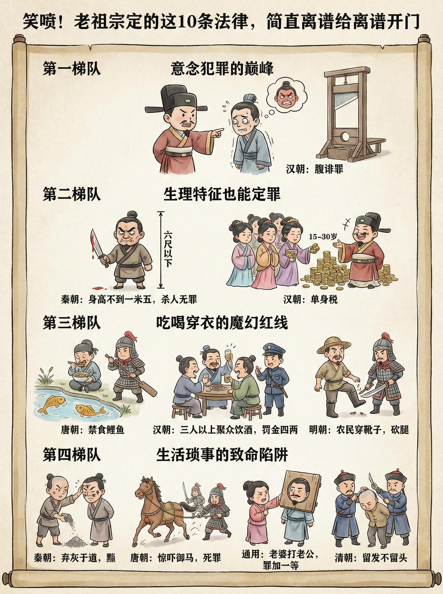 笑喷！老祖宗定的这10条法律，简直离谱给离谱开门