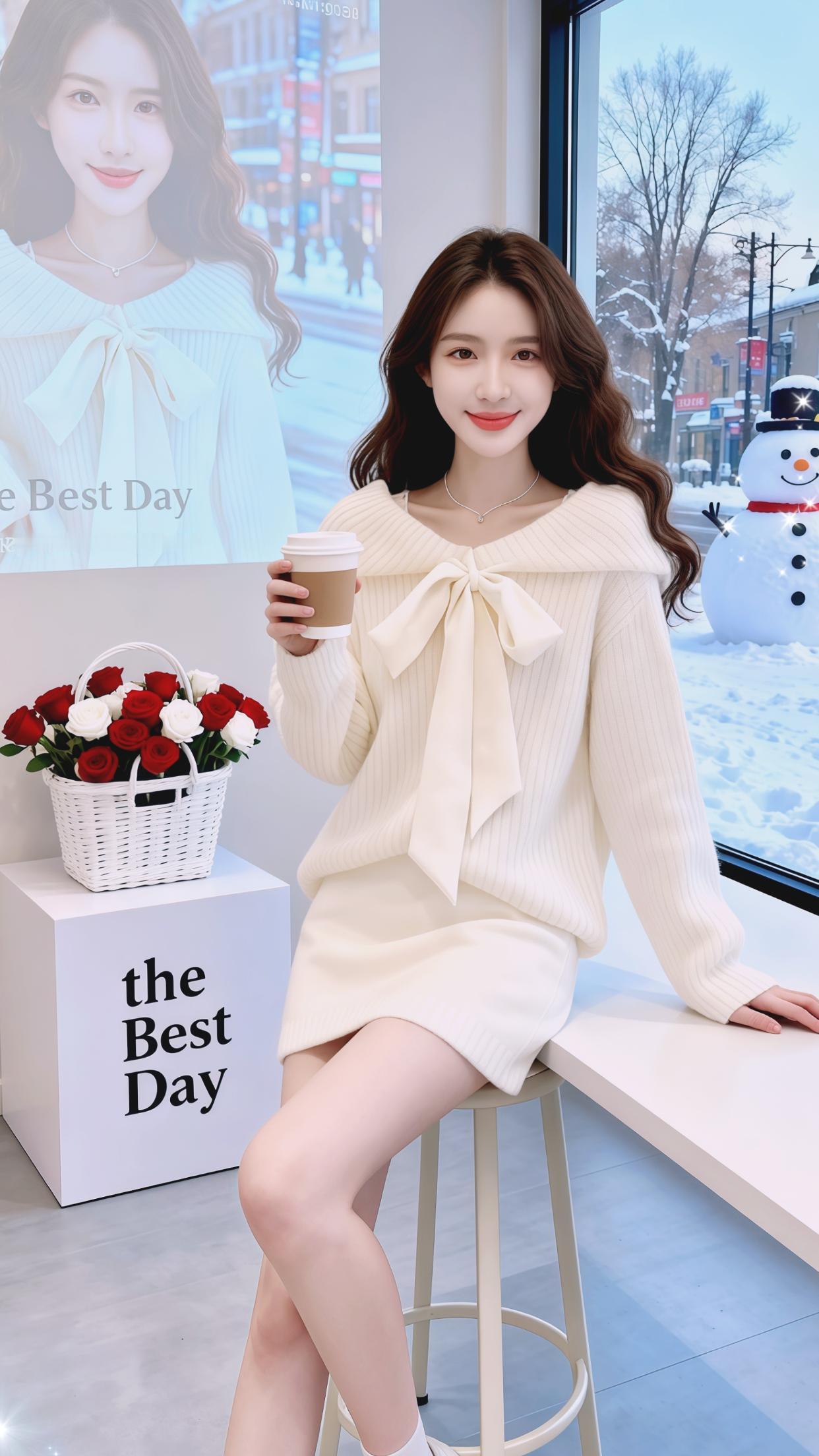 时尚穿搭穿搭温柔风穿搭蝴蝶套装